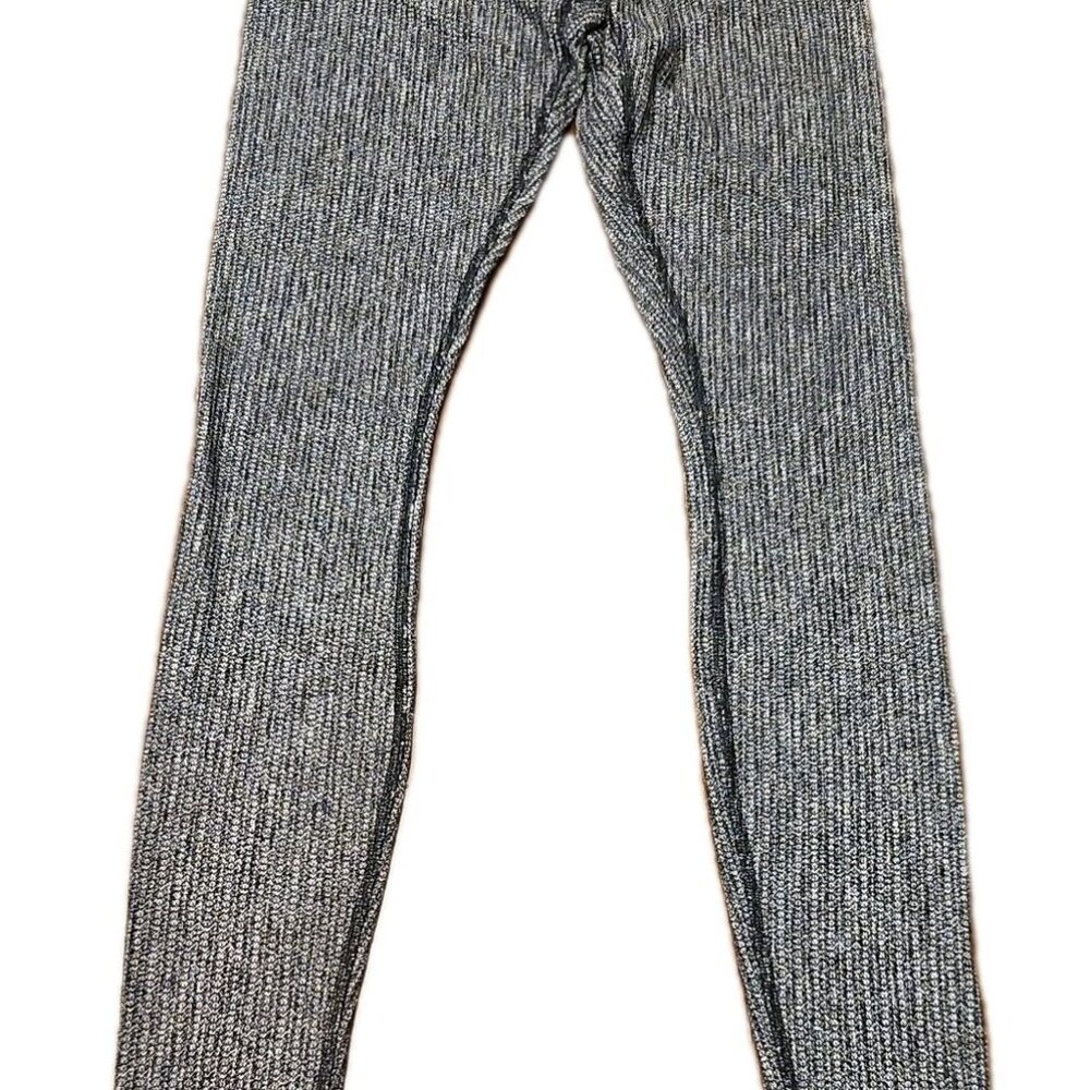 Lululemon 4 High Times Pant Luon Suited Jacquard Black White Leggings, Size 4